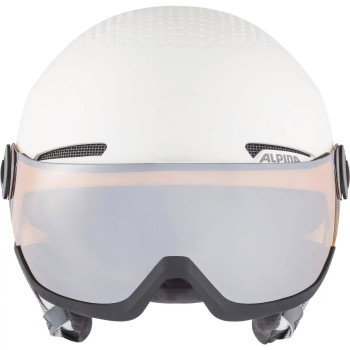 ALPINA Arber Hi-EPS + Visor Q-Lite - Ski/Snowboard Helmet - White matt