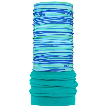 P.A.C. Kids Recycling Fleece - Neckwarmer - Stripes Blue
