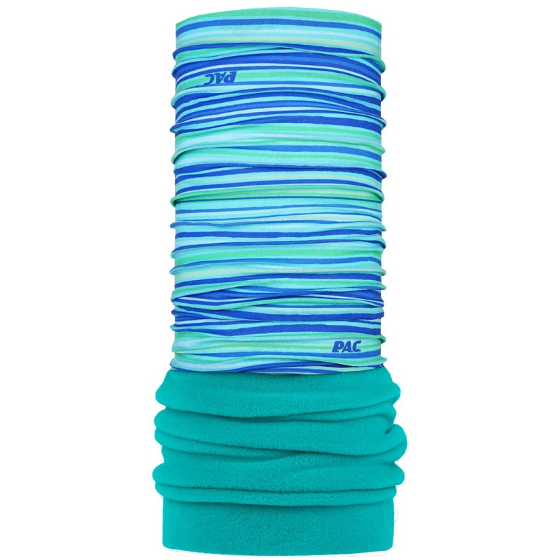 P.A.C. Kids Recycling Fleece - Neckwarmer - Stripes Blue