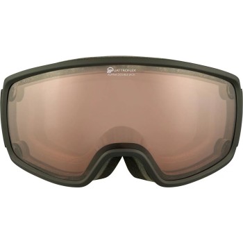 ALPINA DOUBLE JACK MAG Quattroflex Q - Μάσκα Ski/Snowboard - Black matt/Black spherical mirror