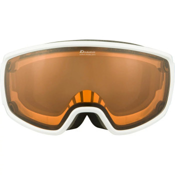 ALPINA DOUBLE JACK MAG Q-Lite - Ski/Snowboard Goggle - White Gloss/Black spherical mirror