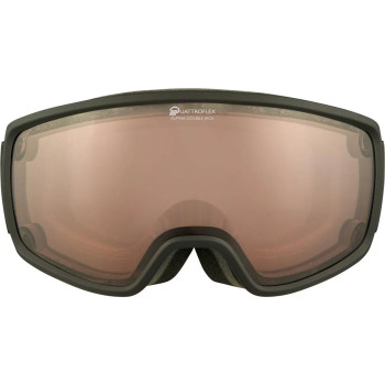 ALPINA DOUBLE JACK MAG Quattroflex Q - Ski/Snowboard Goggle - Black matt/Black spherical mirror