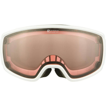 ALPINA DOUBLE JACK MAG Quattroflex Q - Ski/Snowboard Goggle - White matt/Black spherical mirror