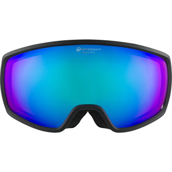 ALPINA Double Jack Planet Q-Lite mirror - Ski/Snowboard Goggles - Black matt/Blue spherical