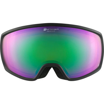 ALPINA Double Jack Planet Q-Lite mirror - Ski/Snowboard Goggles - Black sand matt/Green spherical