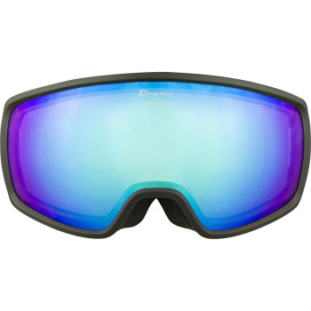 ALPINA Double Jack Q-Lite mirror - Ski/Snowboard Goggles - Black matt/Blue spherical