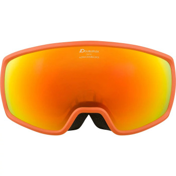 ALPINA Double Jack Q-Lite mirror - Ski/Snowboard Goggles - Pumpkin matt/Red spherical