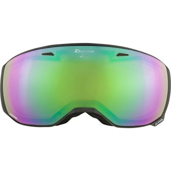 ALPINA ESTETICA Q-Lite Mirror - Μάσκα Ski/Snowboard - Black moongrey matt/green spherical