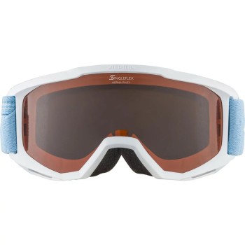 ALPINA PINEY Singleflex Hicon - Παιδική Mάσκα ski - White sky blue/Orange 