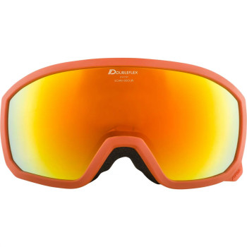 ALPINA SCARABEO Junior Q-Lite Mirror - Junior Ski/Snowboard goggle - Pumpkin matt/Red spherical