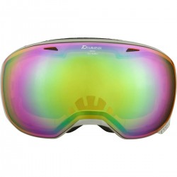 ALPINA BIG HORN Q-LITE - Μάσκα Ski/Snowboard - Moongrey matt/Green spherical mirror