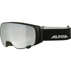 ALPINA DOUBLE JACK MAG Q-Lite - Μάσκα Ski/Snowboard - Black matt/Black spherical mirror