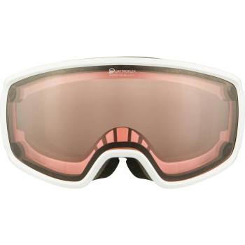 ALPINA DOUBLE JACK MAG Quattroflex Q - Μάσκα Ski/Snowboard - White matt/Black spherical mirror