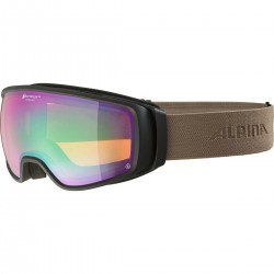 ALPINA Double Jack Planet Q-Lite mirror - Μάσκα Ski/Snowboard - Black sand matt/Green spherical