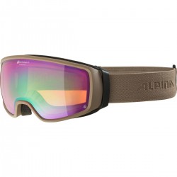 ALPINA Double Jack Planet Q-Lite mirror - Μάσκα Ski/Snowboard - Sand matt/Green spherical