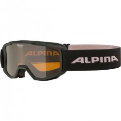 ALPINA PINEY Singleflex Hicon - Παιδική Mάσκα ski - Black Rose matt/Orange 