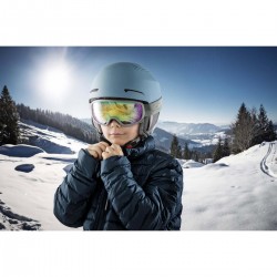 ALPINA SCARABEO Junior Q-Lite Mirror - Παιδική Μάσκα Ski/Snowboard - Black Blue matt/Blue spherical