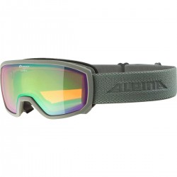 ALPINA SCARABEO Junior Q-Lite Mirror - Παιδική Μάσκα Ski/Snowboard - Moon grey matt/Green spherical