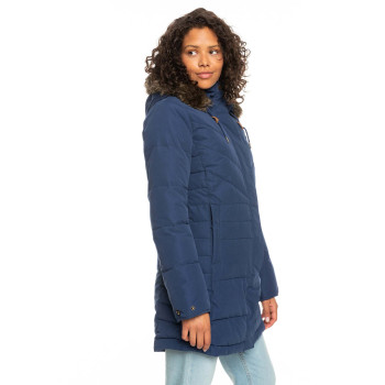 ROXY Ellie WarmLink w back heating panel - Insulated Hooded Jacket for Women - Medieval Blue