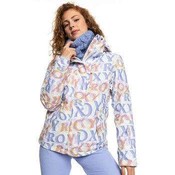 ROXY Jetty - Snow Jacket for Women - Bright White Sunbeam Lettering