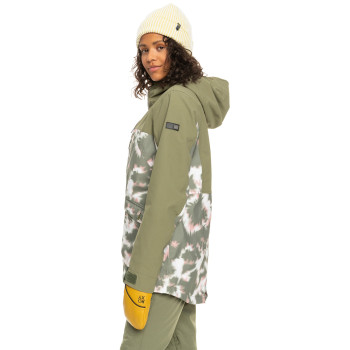 ROXY Stated 15K Insulated - Women's Snowboard Jacket extra long - Deep Lichen Green Nimal