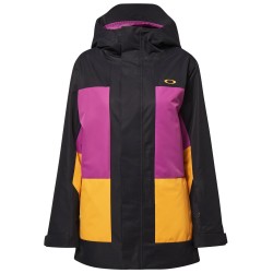 OAKLEY Beaufort Rc Insulated 10K - Women's snow Jacket -  Βack/Purple/Amber Yellow 