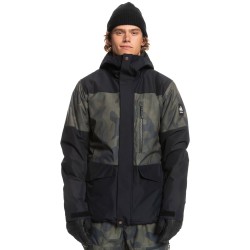 QUIKSILVER Mission Printed Block Insulated - Ανδρικό Snow Jacket - True Black Fade Out Camo