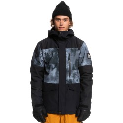 QUIKSILVER Mission Printed Block Insulated - Ανδρικό Snow Jacket - True Black Quiet Storm