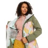 ROXY Galaxy Print Block Insulated - Γυναικείο Snow Jacket - Deep Lichen Green la palmeraie