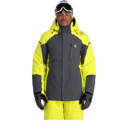 SPYDER Copper 20K - Mens Insulated Ski Jacket - Ebony Citron