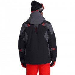 SPYDER Leader Dermizax 20K - Mens Insulated Ski Jacket - Black Volcano