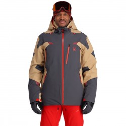 SPYDER Leader Dermizax 20K - Mens Insulated Ski Jacket - Ebony Tannin