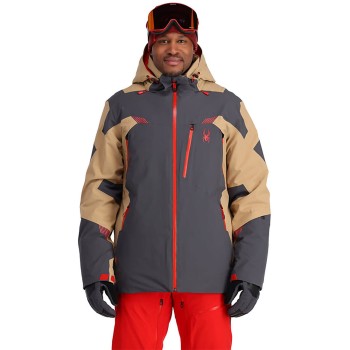 SPYDER Leader Dermizax 20K - Mens Insulated Ski Jacket - Ebony Tannin SPYDER Leader Dermizax 20K - Mens Insulated Ski Jacket - Ebony Tannin