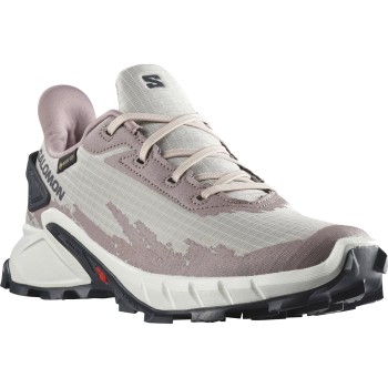 SALOMON Alphacross 4 Gore-Tex - Women's Trail Running Shoes - Ashes Of Roses/White/Ebony SALOMON Alphacross 4 Gore-Tex - Women's Trail Running Shoes - Ashes Of Roses/White/Ebony