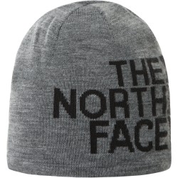 THE NORTH FACE Reversible TNF Banner Beanie - TNF Medium Grey Heather/TNF Black 