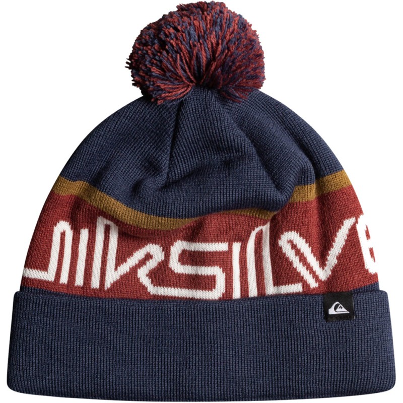 QUIKSILVER Summit Fold-Over Fleece Beanie -Ruby Wine