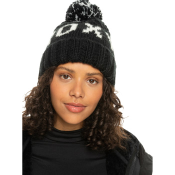 ROXY Tonic - Pom-Pom Beanie for Women - True Black