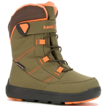 Kamik STANCE 2 - Kid's Winter boots - Olive/Orange