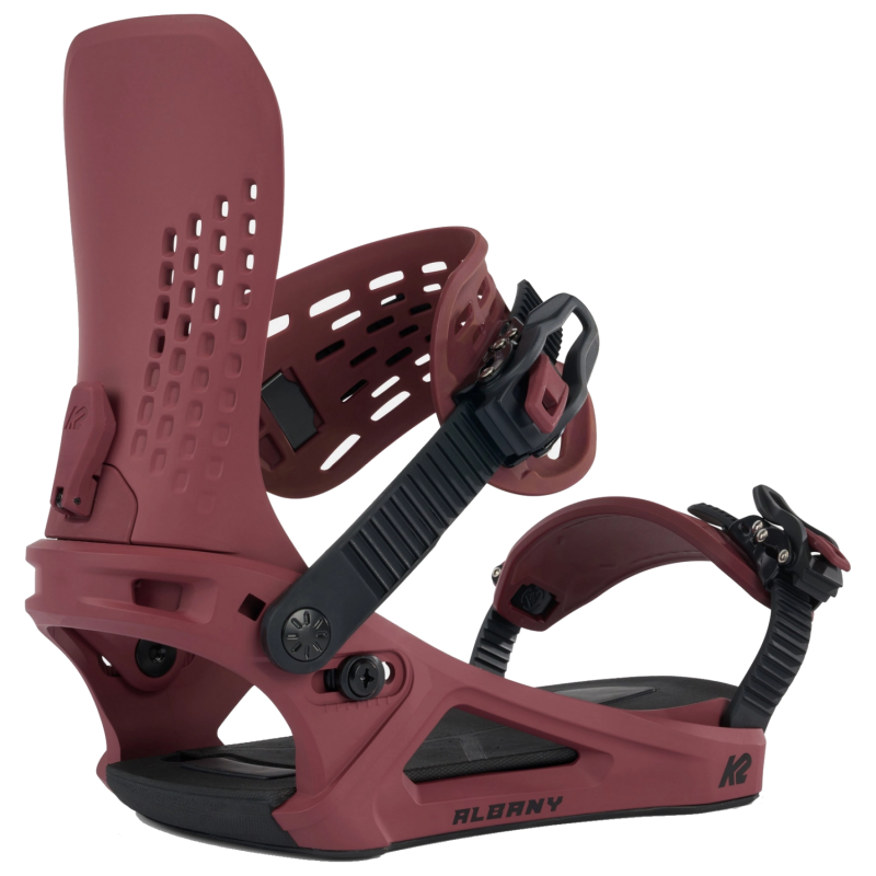 K2 Albany - Maroon - Women's Snowboard Bindings