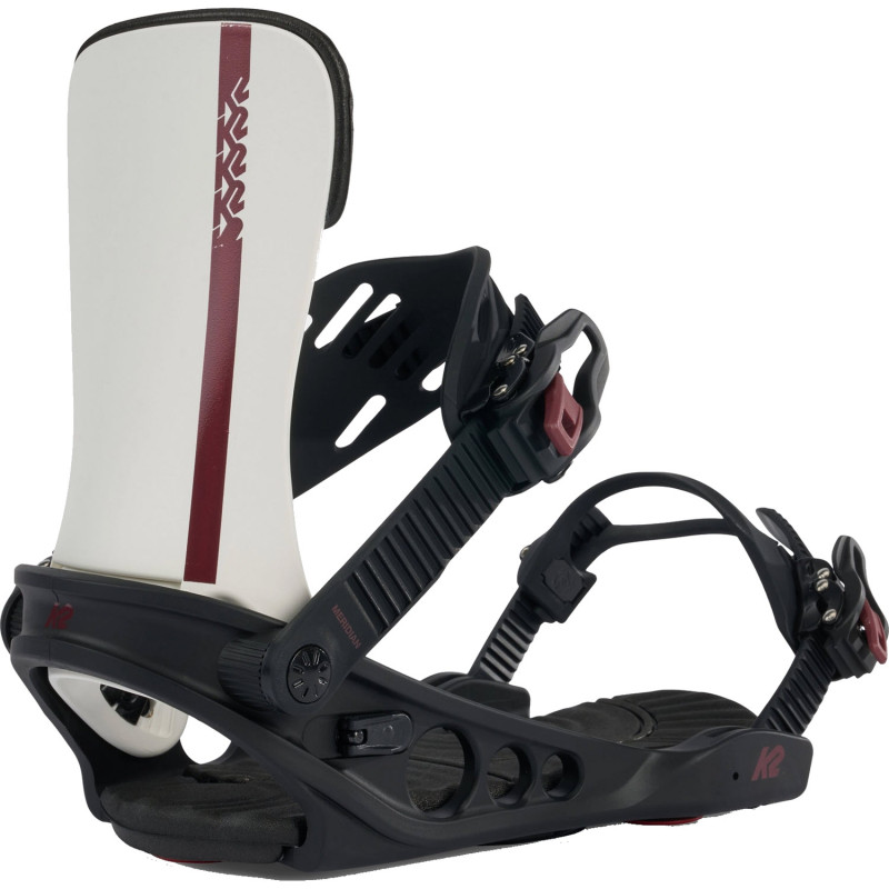 K2 Meridian - Black/White - Women's Snowboard Bindings 2024