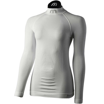 MICO 1856 Warm Control Skintech - Women's long sleeves round neck Underwear - White