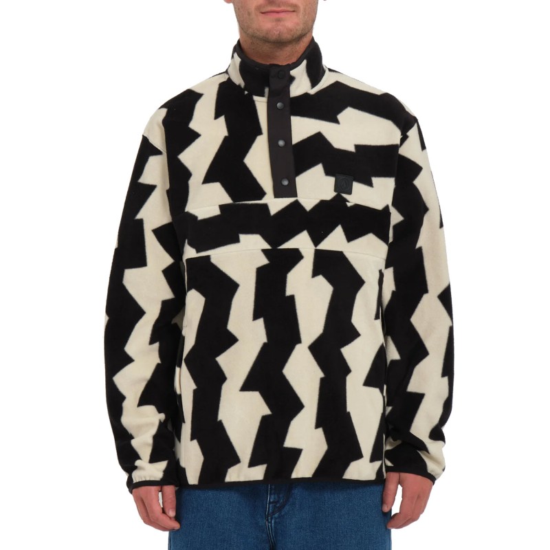 VOLCOM Error92 Pullover - Mock Neck Fleece - Dirty white