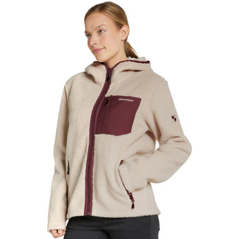 Ziener Juha Lady - Zip Up Sherpa Fleece for Women's - Silver Beige