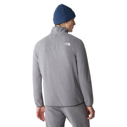 THE NORTH FACE Men's 100 Glacier 1/4 Zip Fleece - TNF Medium Grey Heather 