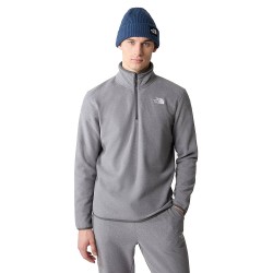 THE NORTH FACE Men's 100 Glacier 1/4 Zip Fleece - TNF Medium Grey Heather 