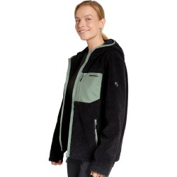 Ziener Juha Lady - Γυναικεία ζακέτα κουκούλα Sherpa fleece - Black