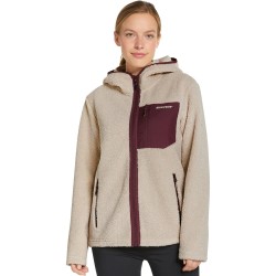 Ziener Juha Lady - Γυναικεία ζακέτα κουκούλα Sherpa fleece - Silver Beige