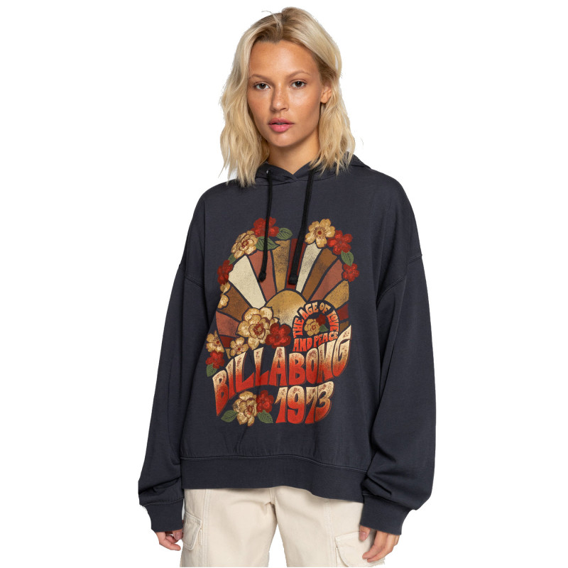 Billabong Keep Ridin - Oversized Hoodie for Women - Black Sands