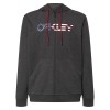 OAKLEY Teddy Full Zip Hoodie - Ανδρική Ζακέτα φούτερ- Dark Gray Heather/American Flag