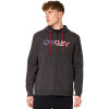 OAKLEY Teddy Full Zip Hoodie - Men's Full Zip Hoodie-  Dark Gray Heather/American Flag